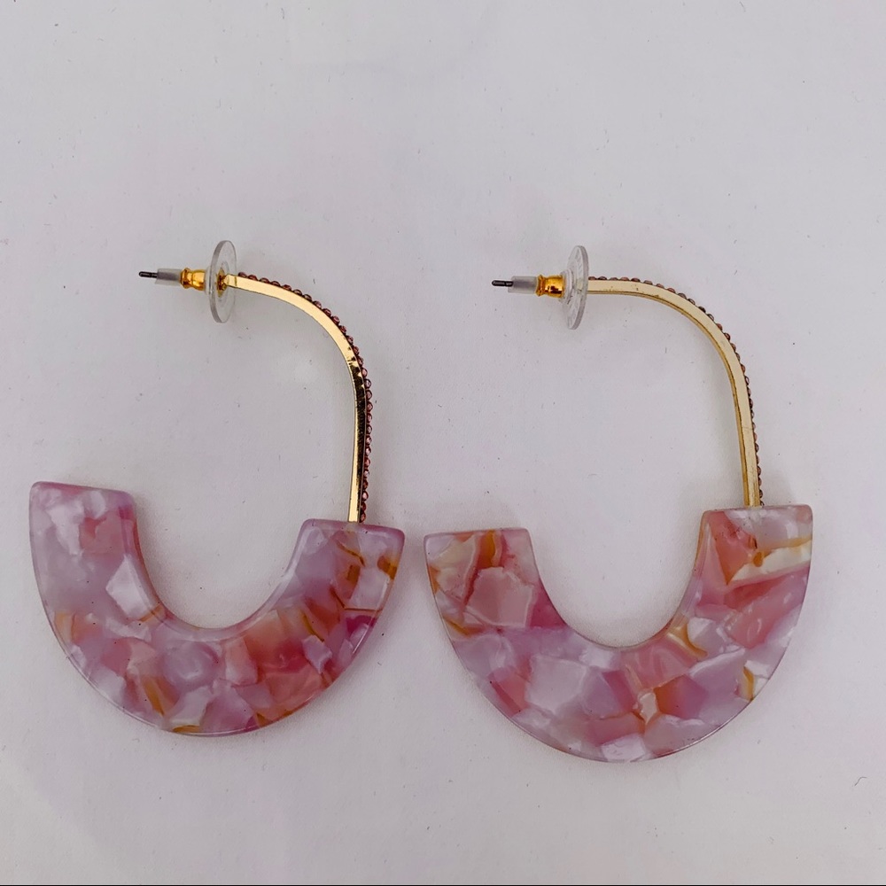 Large Acrylic Earrings NWT